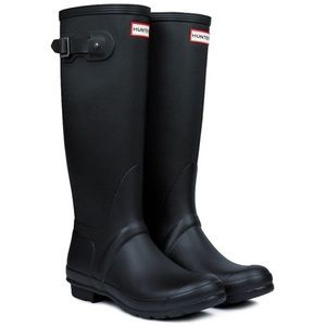HUNTER Like New Ribbed Tall Boots